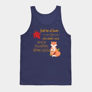 Cosy autumn/fall days with a pumpkin spice latte. Tank Top